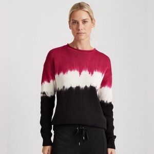 Lauren Ralph Lauren Color Blocked Tie-Dye Sweater Size Medium